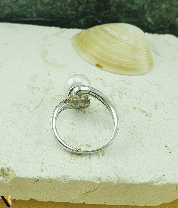 Inel Argint 925, Perla si Zirconiu [3]