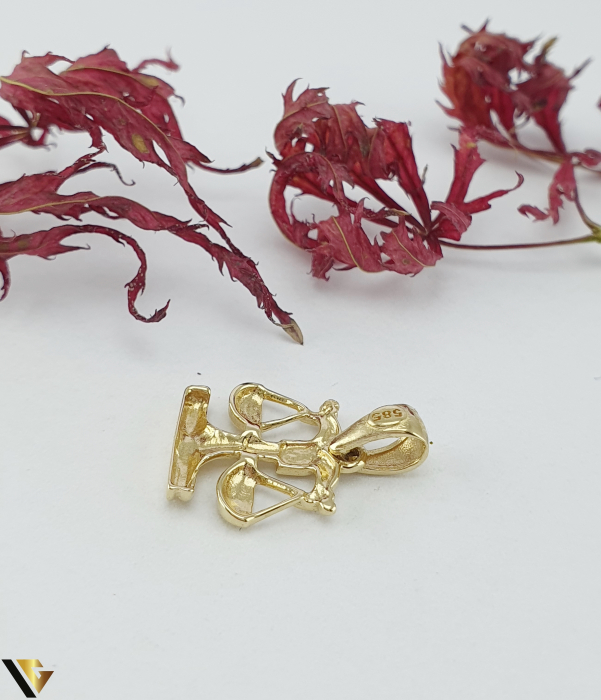 Pandantiv Aur 14k, Zodia Balanta [2]
