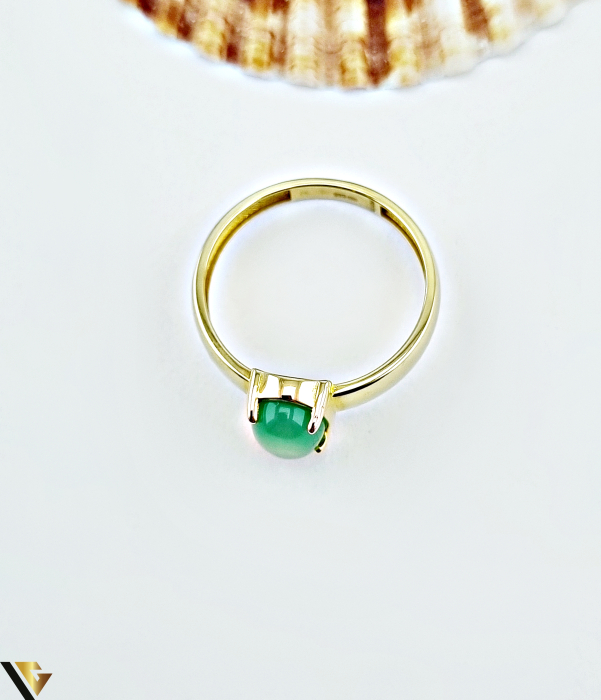 Inel aur 14k  Greutate: 2.13 grame Latime: 9 mm Diametru: 17.90 mm Masura: UE 16 / RO 56 (circumferinta) Marcaj / titlu: 585 Locatie: HARLAU Tel: 0723353111 [2]