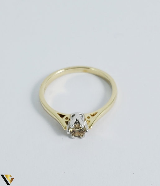 Inel logodna aur 9k, Diamant 0.33 ct, 2.12 gr (R) [3]