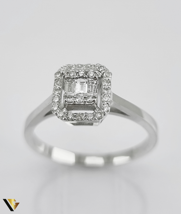 Inel Aur Alb 14k, Diamante de cca. 0.25 ct, 2.26 grame (S) [2]