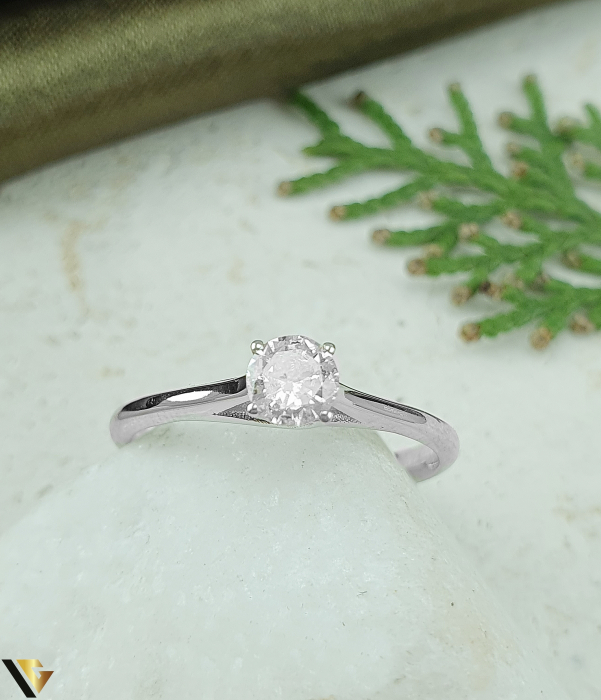 Inel Logodna Aur Alb 18k, Diamant 0.28 ct [2]