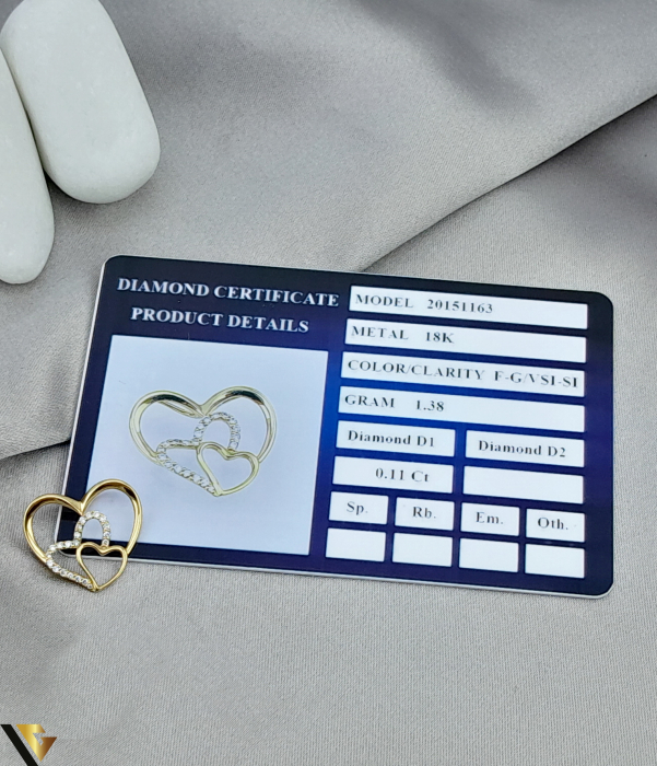 Pandantiv Aur 18k, Diamante  0.11 ct in total [3]
