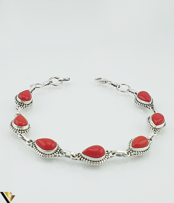 Bratara Argint 925, Coral [3]