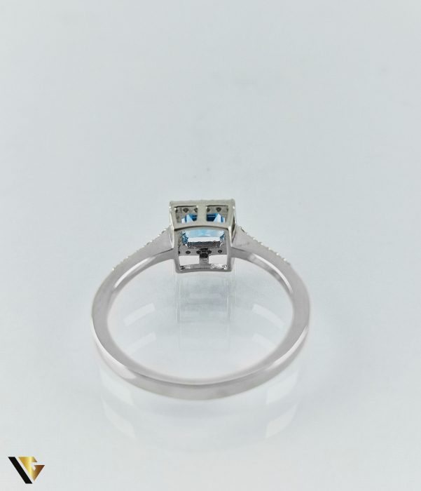 Inel Aur 14k, Topaz de 0.42 ct si Diamante de 0.14 ct in total, 2.30 grame [7]