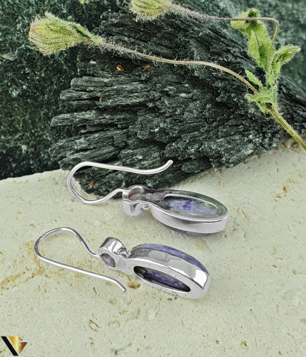 Cercei Argint 925, Ametist si Charoite [2]