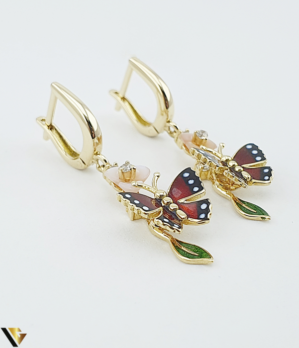 Cercei  Aur 14K, Fluture [3]