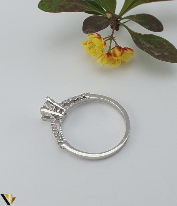 Inel Logodna Aur Alb 14k, Diamante 0.53 ct [3]