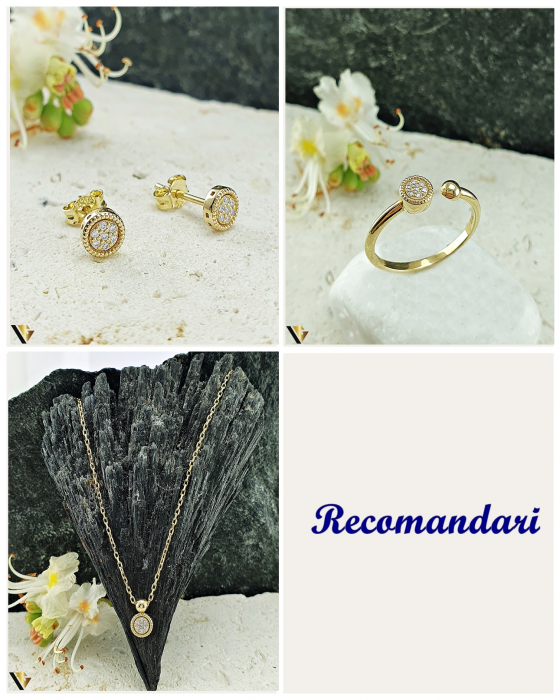 Lant cu Pandantiv Aur 14k, Diamante 0.02 ct in total [4]