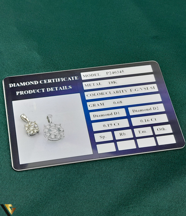 Pandantiv Aur Alb 18K, Diamante 0.35 ct in total [3]