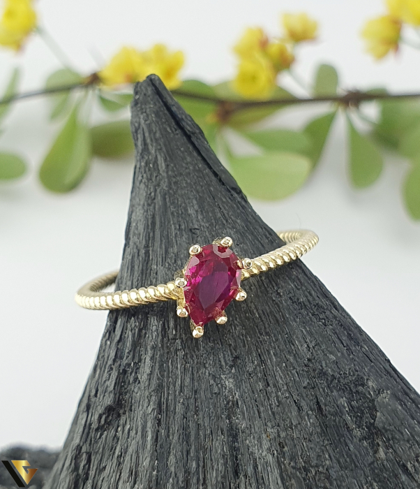 Inel Aur 14k, Rubin [3]