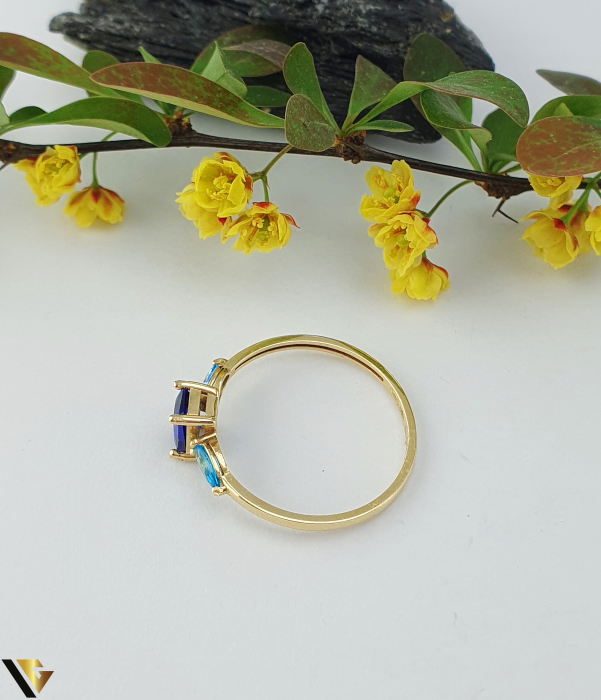 Inel Aur 14k, Spinel [3]