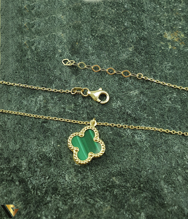 Colier Aur 14k, Malachit [2]
