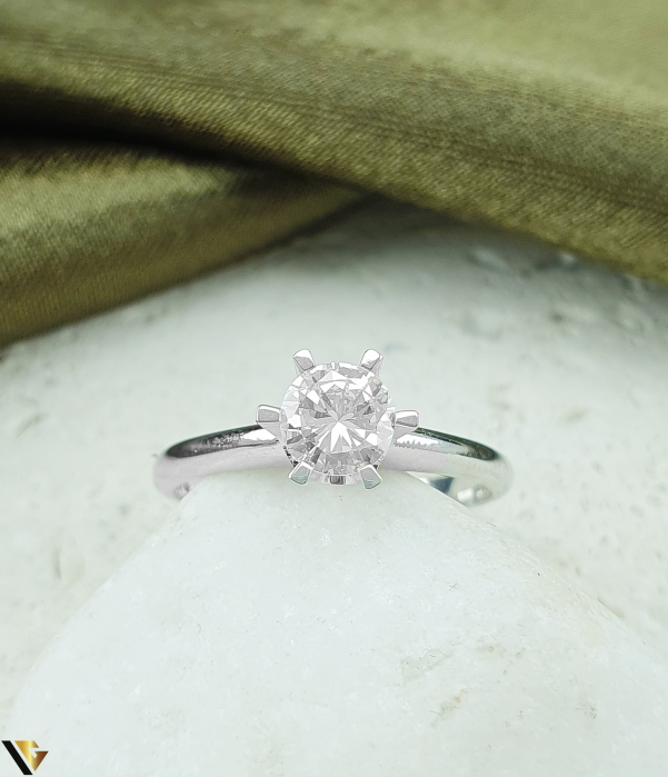 Inel Logodna Aur Alb 18k, Diamant 0.48 ct [2]