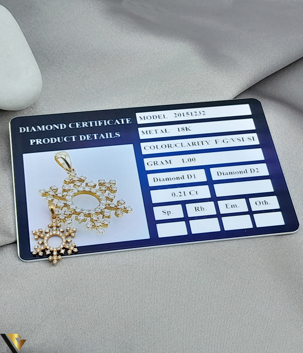 Pandantiv Aur 18k, Diamante  0.21 ct in total [2]