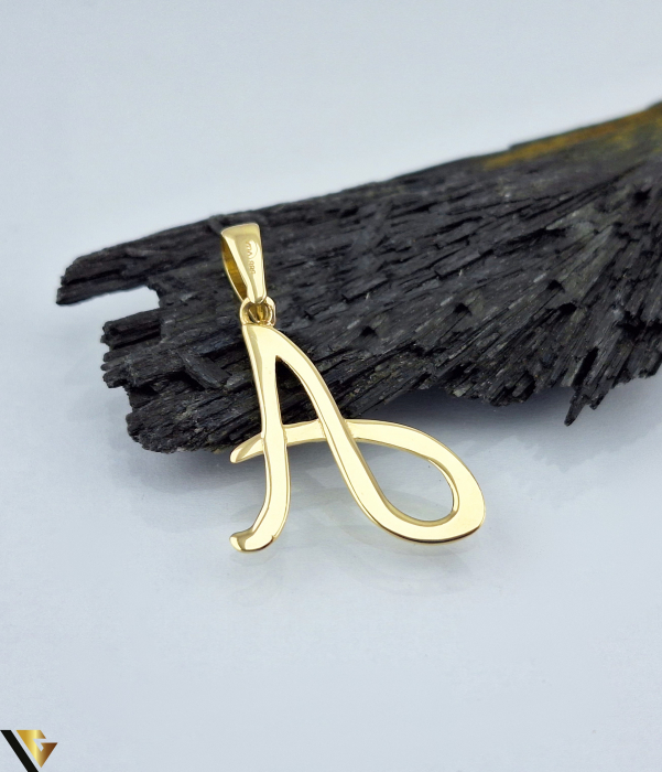 Pandantiv Aur 14k, Initiala "A" [1]