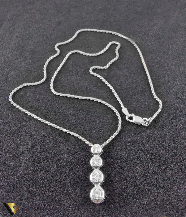 Lant si Pandant Aur 18k, Diamant, 5.22 grame [6]
