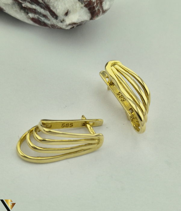 Cercei aur 14k Greutate: 3.12 grame Lungime: 19.50 mm Latime: 7.5 mm Marcaj / titlu: 585 Locatie: HARLAU Tel: 0723353111 [2]