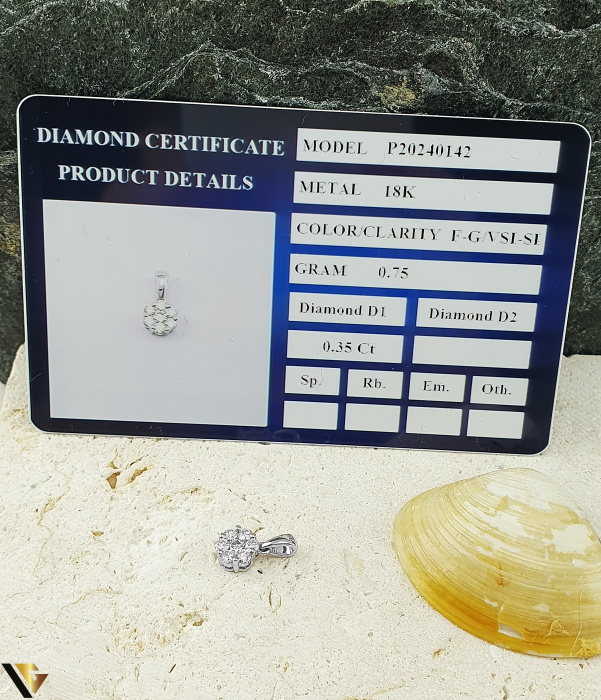 Pandantiv Aur 18K, Diamante 0.35 ct in total [2]