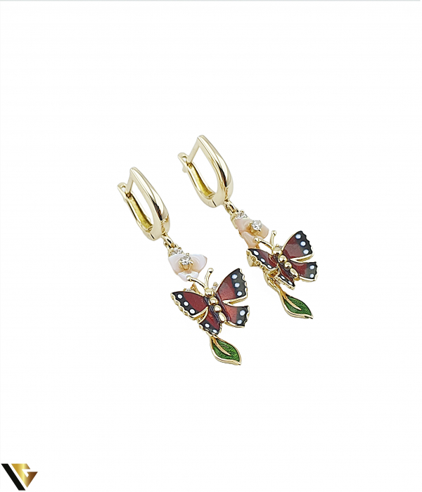Cercei  Aur 14K, Fluture [2]