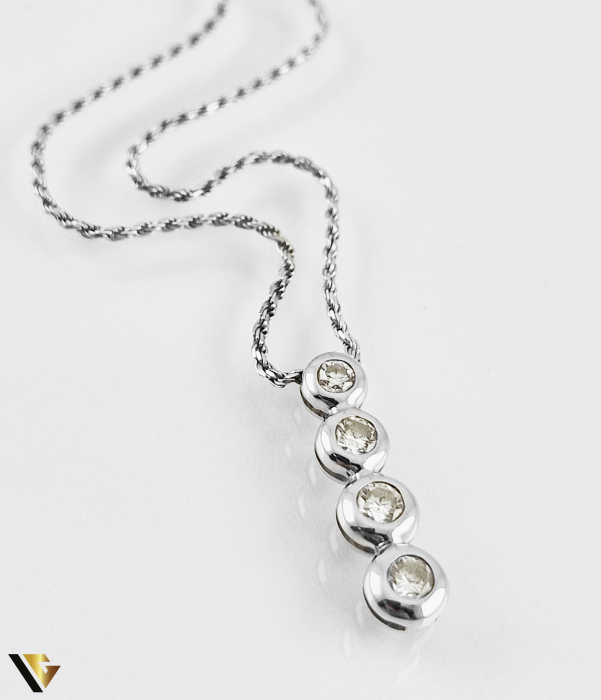 Lant si Pandant Aur 18k, Diamant, 5.22 grame [4]