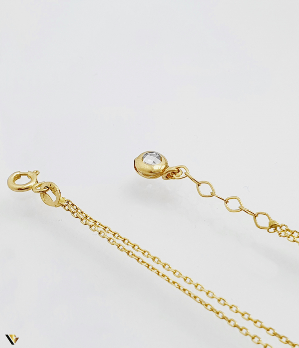 Bratara din aur 14k Gramaj : 2.10 grame Lungime : 17.00 cm / 19.50 mm Latimea : 1.60 mm   Zirconiu Marcaj cu titlul "585" Locatie Bacau Calea Marasesti  Contact 0756943079 [2]