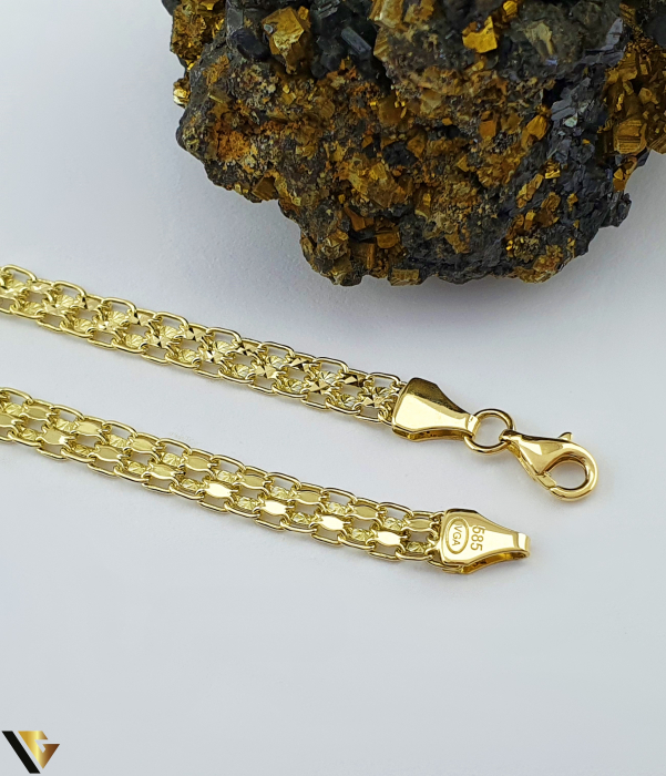 Bratara aur 14k Greutate: 4.54 g Lungime:19 cm Latime: 6 mm Marcaj / Titlu: "585" Locatie: Bacau Calea Marasesti Tel:0756943079 [2]