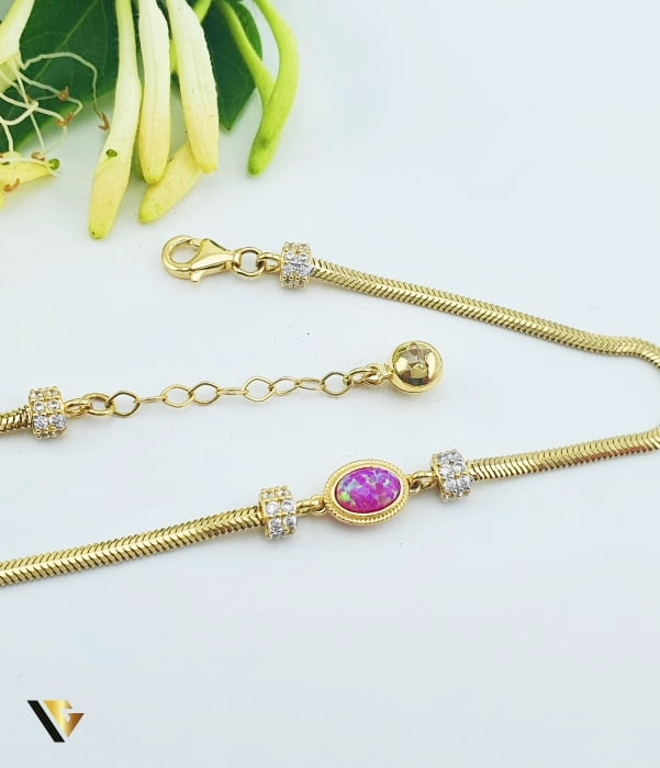 Bratara Aur 14k, Opal roz [2]