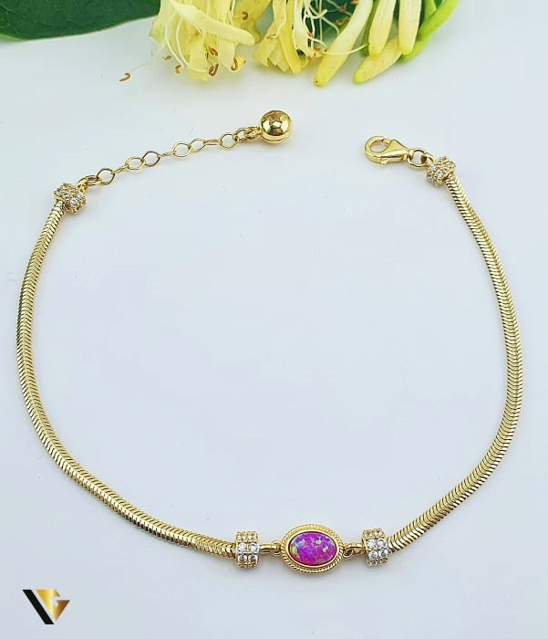 Bratara Aur 14k, Opal roz [1]
