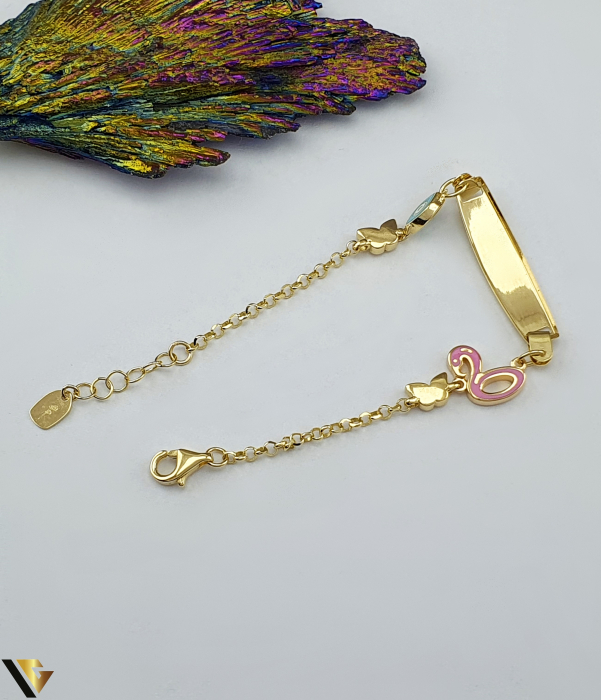 Bratara Aur 14k, Pentru Copii Greutate: 3.16 gr Dimensiune placuta: 25 mm / 6 mm Lungime: 13-15 cm Latime: 2.8 mm Marcaj / titlu: "585" Locatie: Bacau Calea Marasesti Tel: 0756943079 [2]