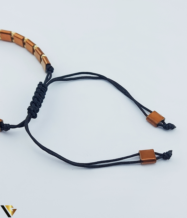 Bratara Snur Textil, Aur 14k, Hematit [2]