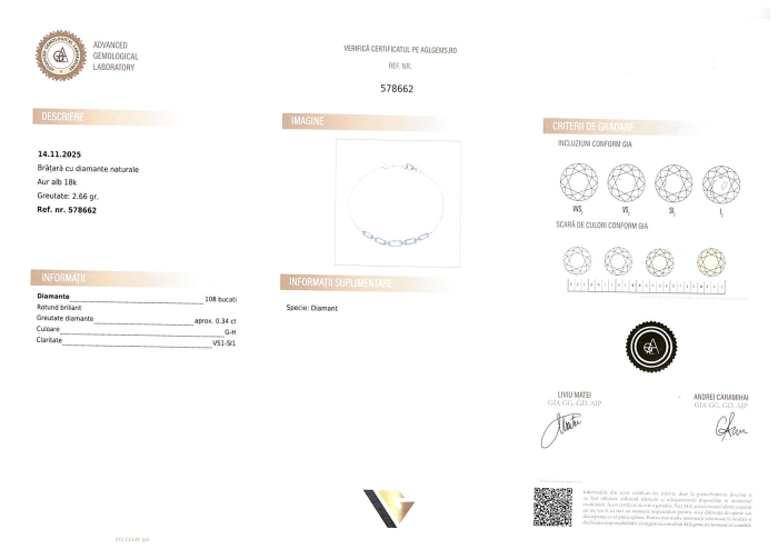 Bratara Aur 18K, Diamante 0.34 ct [4]
