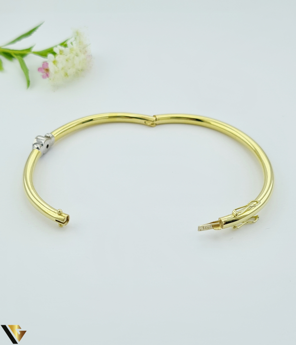 Bratara Fixa Aur 14k, Diamant 0.14 ct [4]