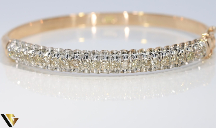 Bratara Fixa Aur Roz 14k, Diamante 1.38 ct [3]
