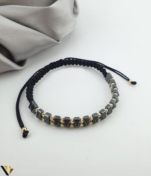 Bratara Snur Textil, Aur 14k [2]