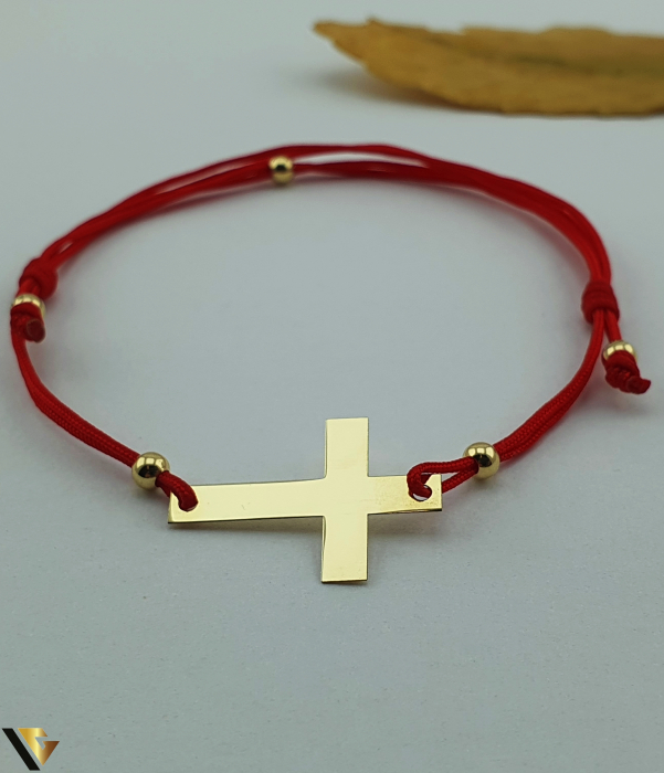 Bratara snur textil, Aur 14k [1]