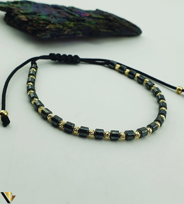 Bratara snur textil, Aur 14k [1]
