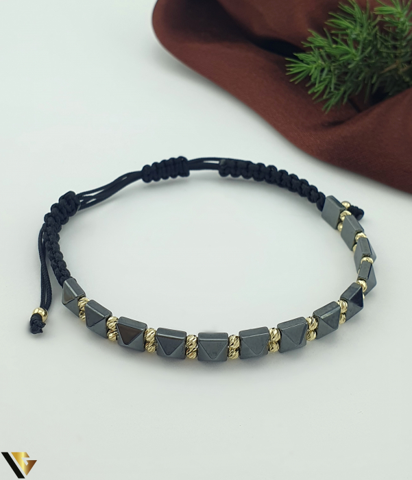 Bratara Snur Textil, Aur 14k [1]
