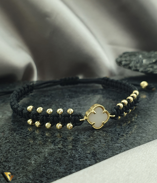 Bratara Snur Textil, Aur 14K [2]