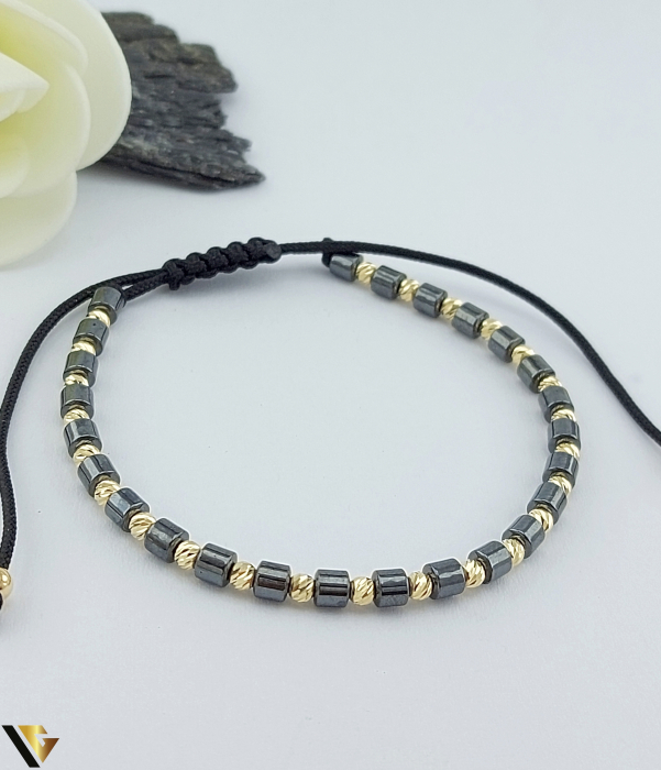 Bratara Snur textil, Aur 14k [1]