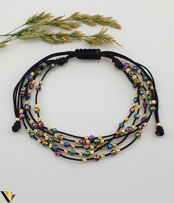 Bratara Snur textil, Aur 14k [1]