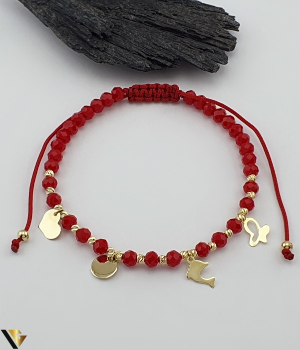 Bratara Snur textil, Aur 14k [1]