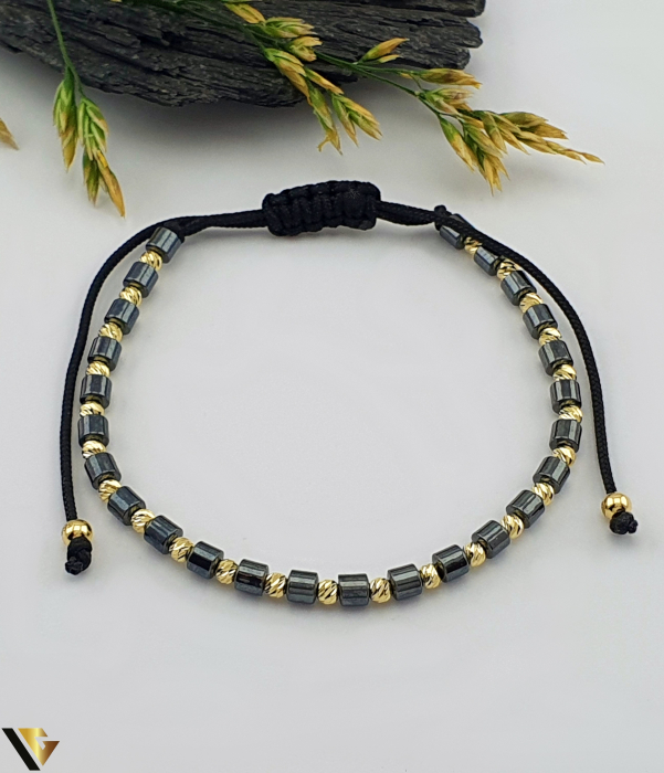 Bratara Snur textil, Aur 14k [1]