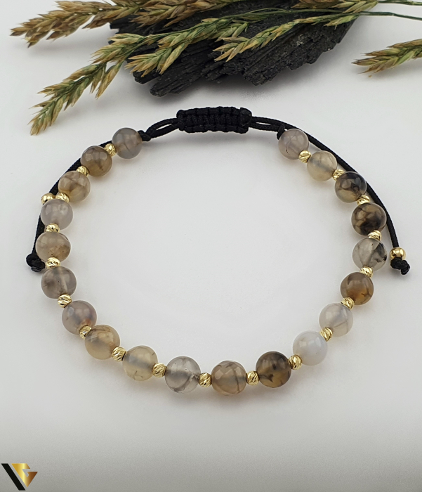 Bratara Snur textil, Aur 14k [1]