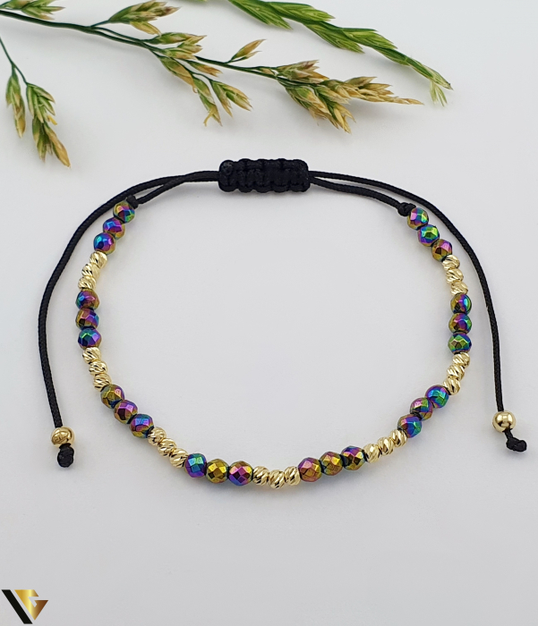 Bratara Snur textil, Aur 14k [1]