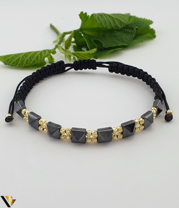 Bratara Snur textil, Aur 14k [1]