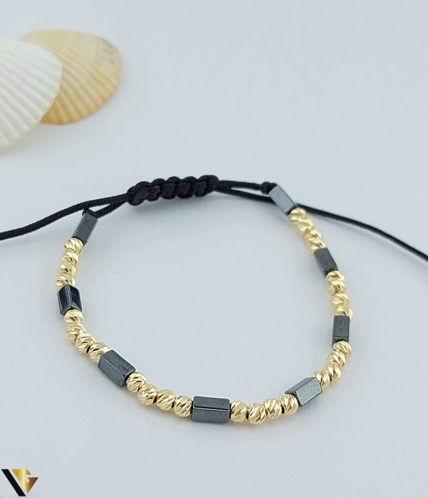 Bratara Snur textil, Aur 14k [1]