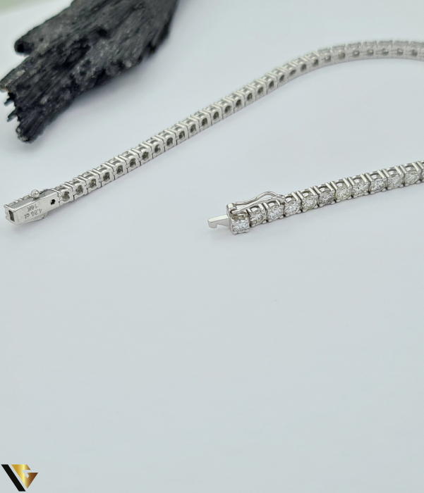 Bratara Tennis Aur Alb 14k, Diamante 4.86 ct [2]