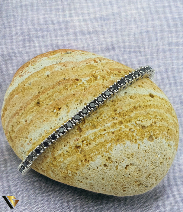 Bratara Tennis Aur Alb 18k, Diamante negre aprox. 2.35 ct in total [2]