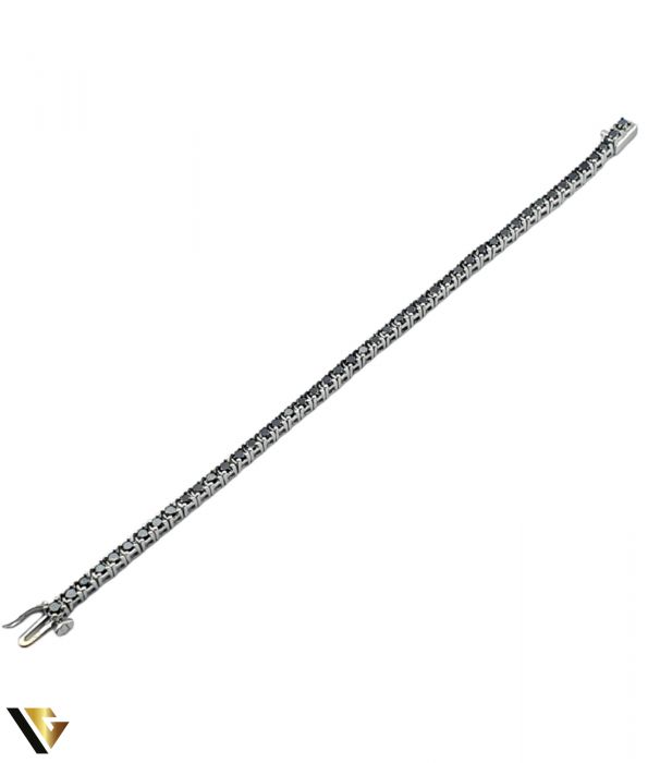 Bratara Tennis Aur Alb 18k, Diamante negre aprox. 2.35 ct in total [5]